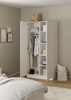 Kledingkast Viggo 2-Deurs Wit - Giga Living
