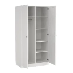 Kledingkast Viggo 2-Deurs Wit - Giga Living