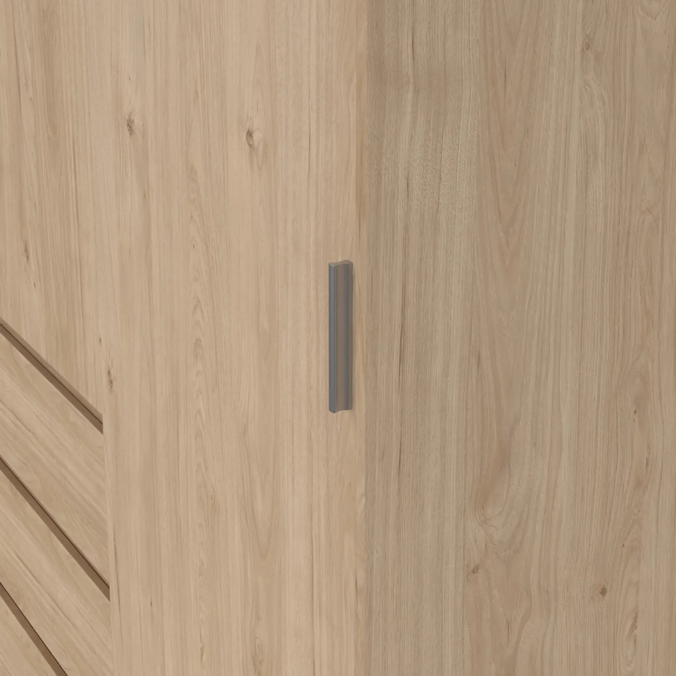 Kledingkast Ylva met 1 Schuifdeur + 1 deur + 3 lades Hickory - Giga Living