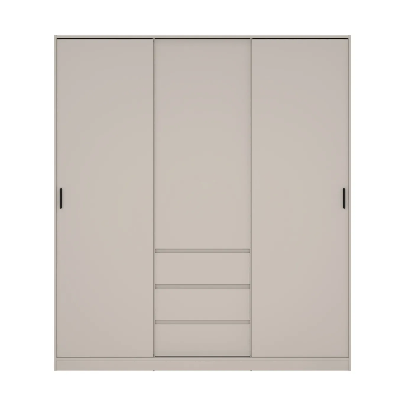 Kledingkast Ylva 2 Schuifdeuren + 1 deur + 3 Lades Cashmere - Giga Living