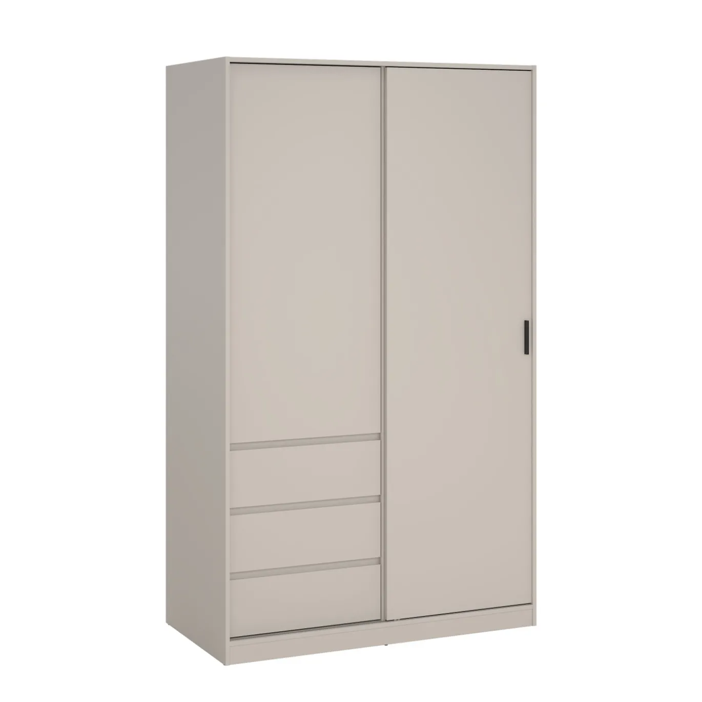 Kledingkast Ylva 1 Schuifdeur + 1 deur + 3 Lades Cashmere - Giga Living