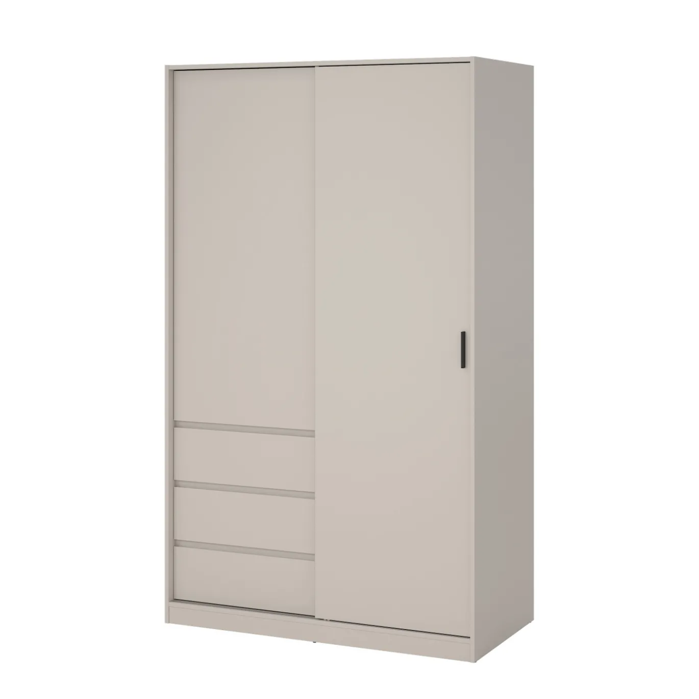 Kledingkast Ylva 1 Schuifdeur + 1 deur + 3 Lades Cashmere - Giga Living