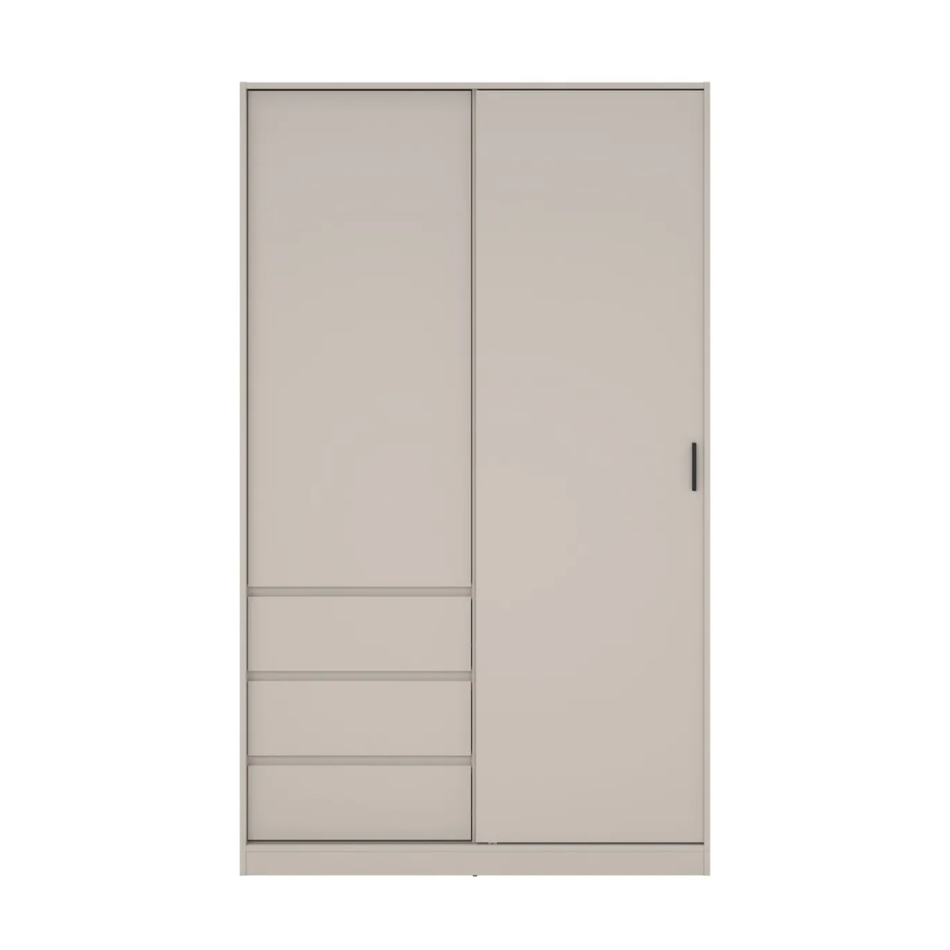Kledingkast Ylva 1 Schuifdeur + 1 deur + 3 Lades Cashmere - Giga Living