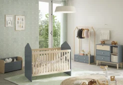 Kledingrek Esteban 2L Khaki Groen/wit Wax - Giga Meubel