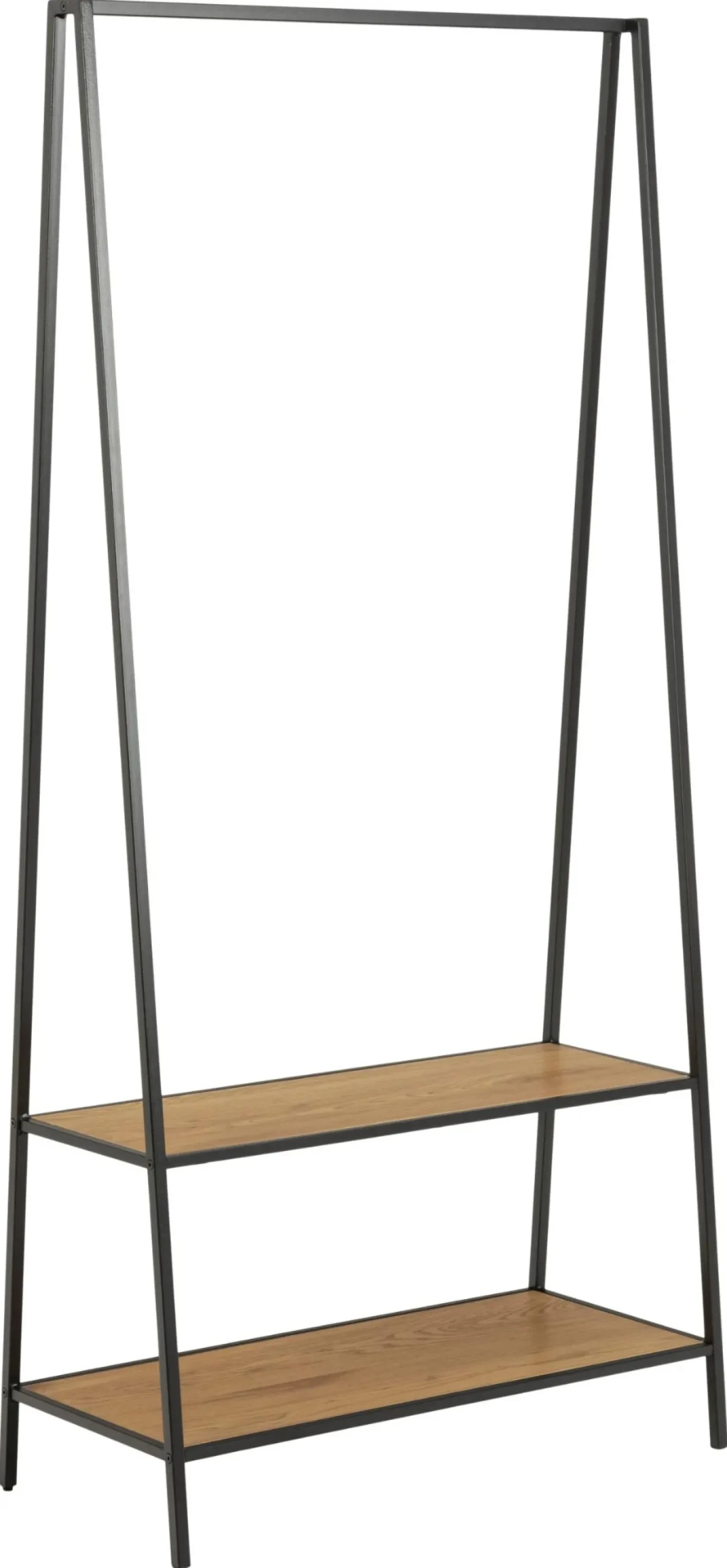 Kledingrek Varven Frame Steel Mat Zwart/Naturel - Giga Living