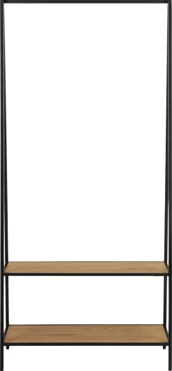 Kledingrek Varven Frame Steel Mat Zwart/Naturel - Giga Living