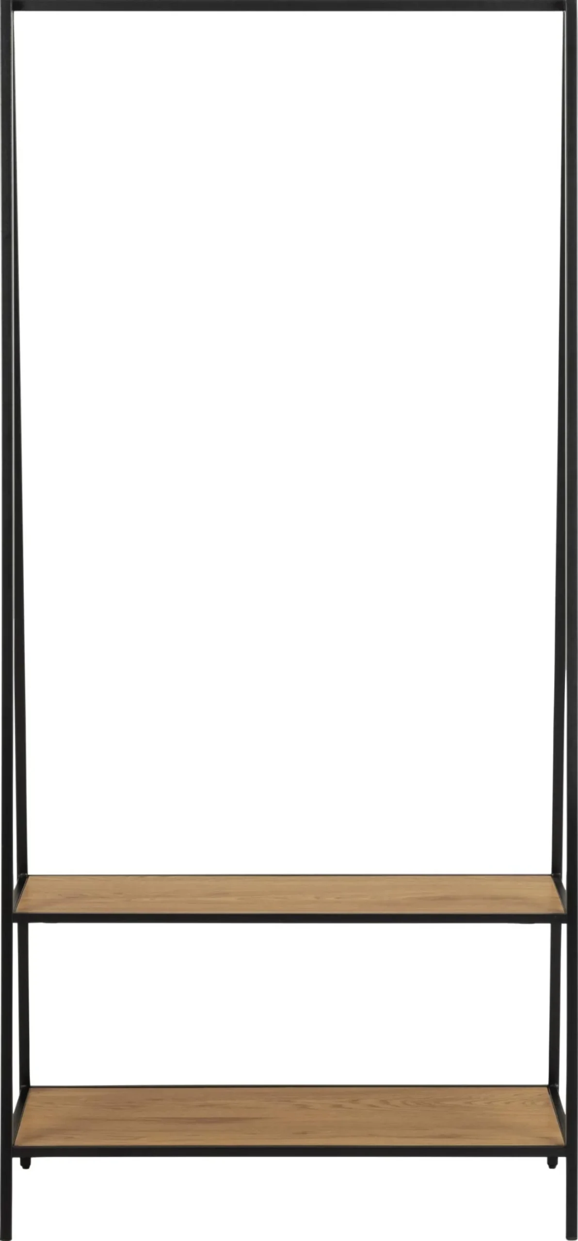 Kledingrek Varven Frame Steel Mat Zwart/Naturel - Giga Living