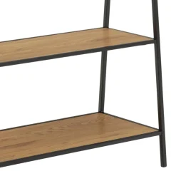 Kledingrek Varven Frame Steel Mat Zwart/Naturel - Giga Living