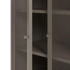 Kleine Vitrinekast Fayna 2d 70cm Mokka - Giga Meubel