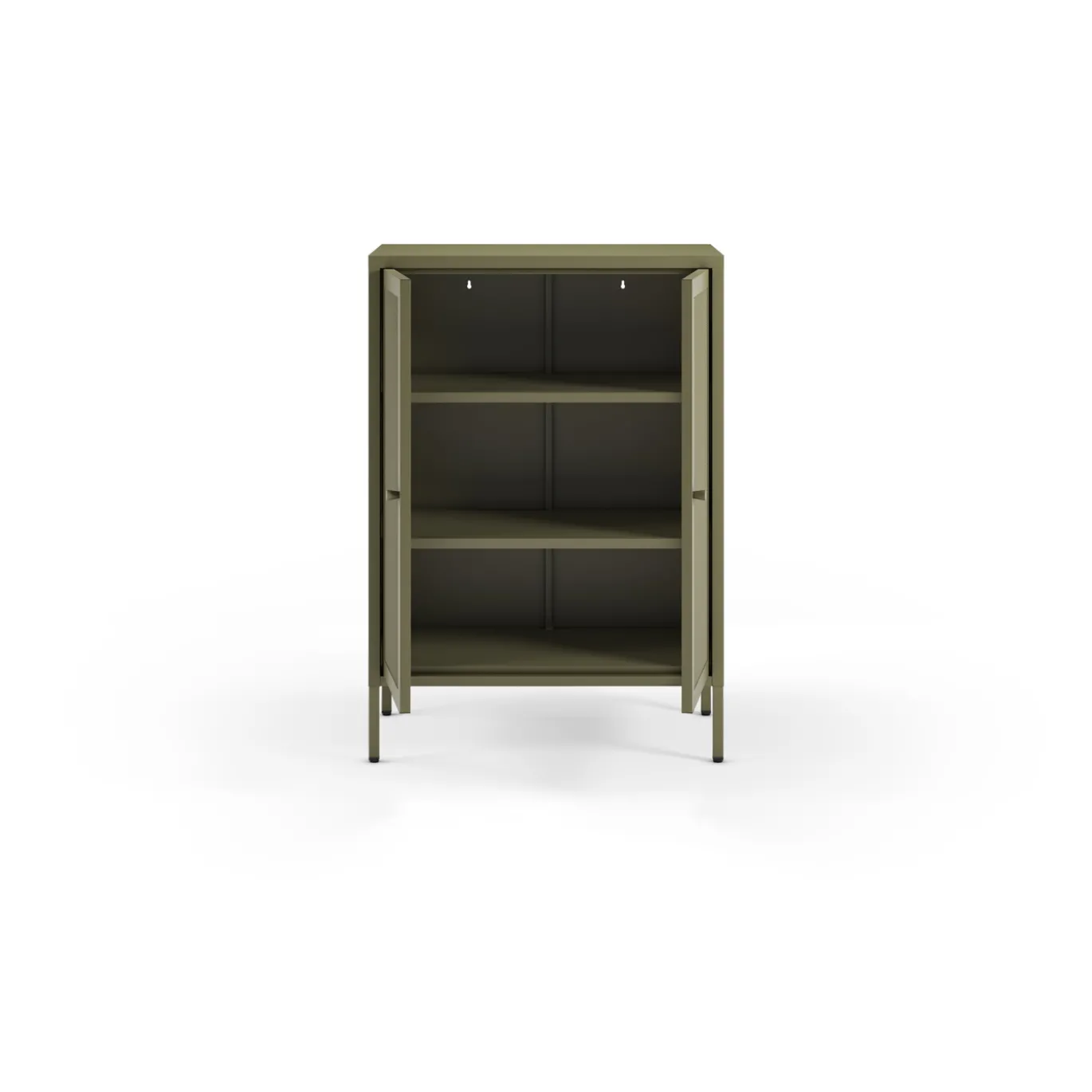 Kleine Vitrinekast Fayna 2d 70cm Groen - Giga Meubel