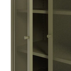 Kleine Vitrinekast Fayna 2d 70cm Groen - Giga Meubel