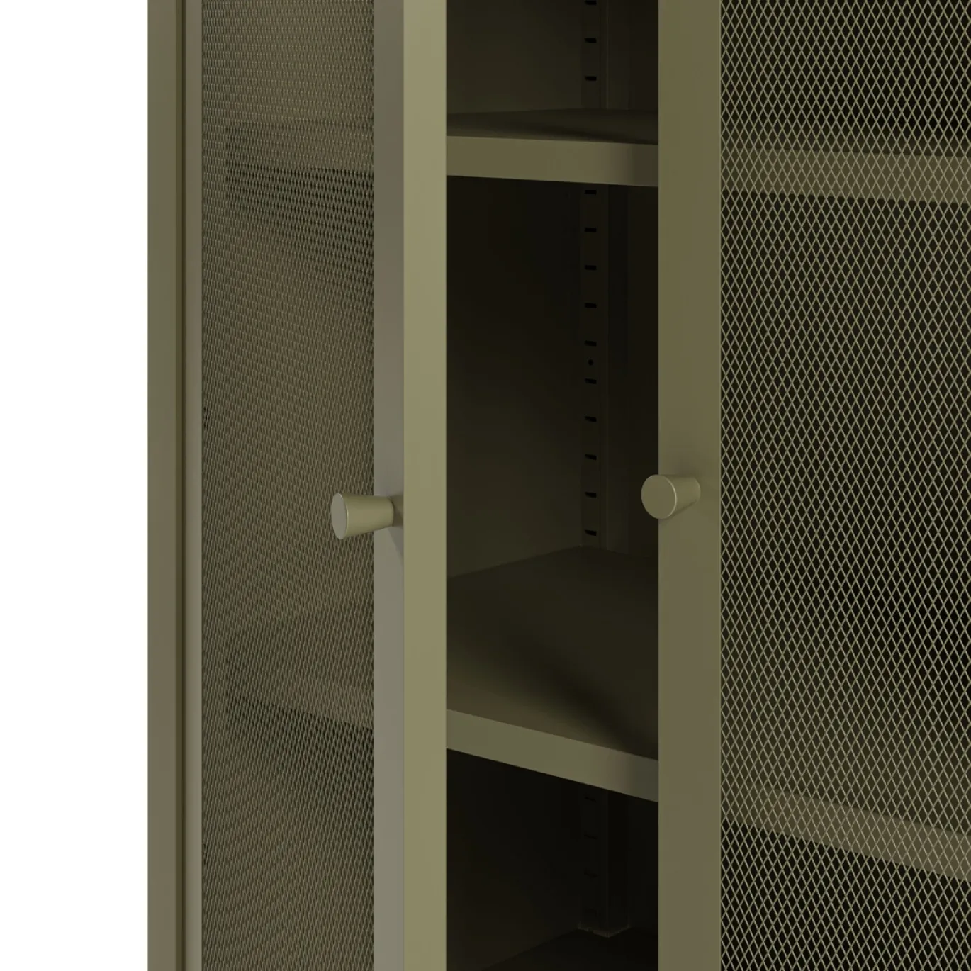 Kleine Vitrinekast Fayna 2d 70cm Groen - Giga Meubel