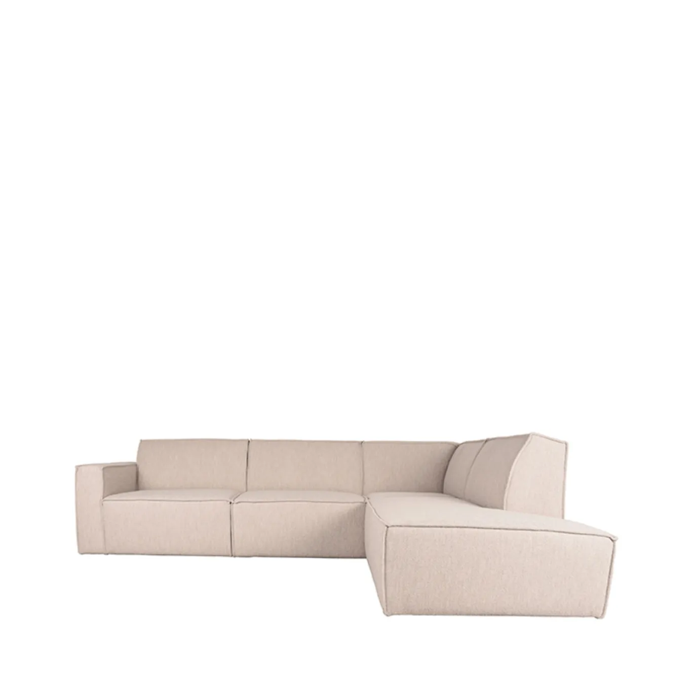 LABEL51 Bank Kay Naturel Bouclé 2,5-Zits + Ottomane Rechts