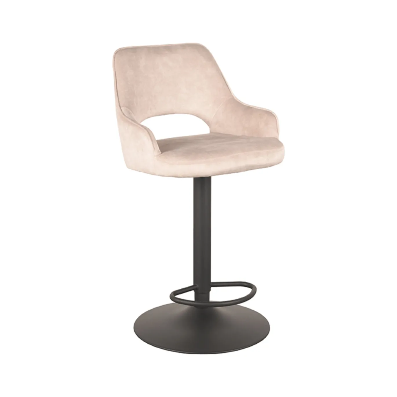 LABEL51 Barkruk Fer Naturel Velours