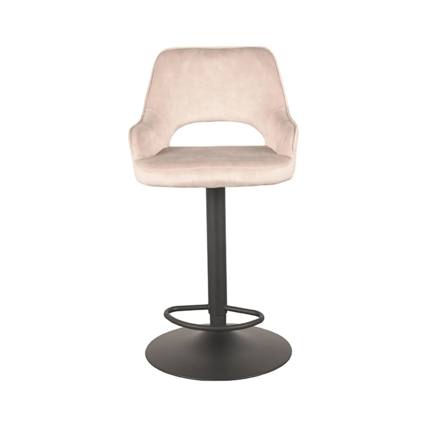 LABEL51 Barkruk Fer Naturel Velours