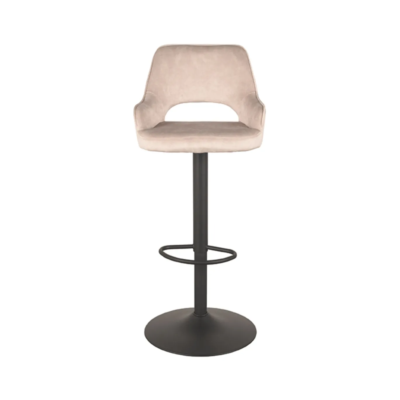 LABEL51 Barkruk Fer Naturel Velours
