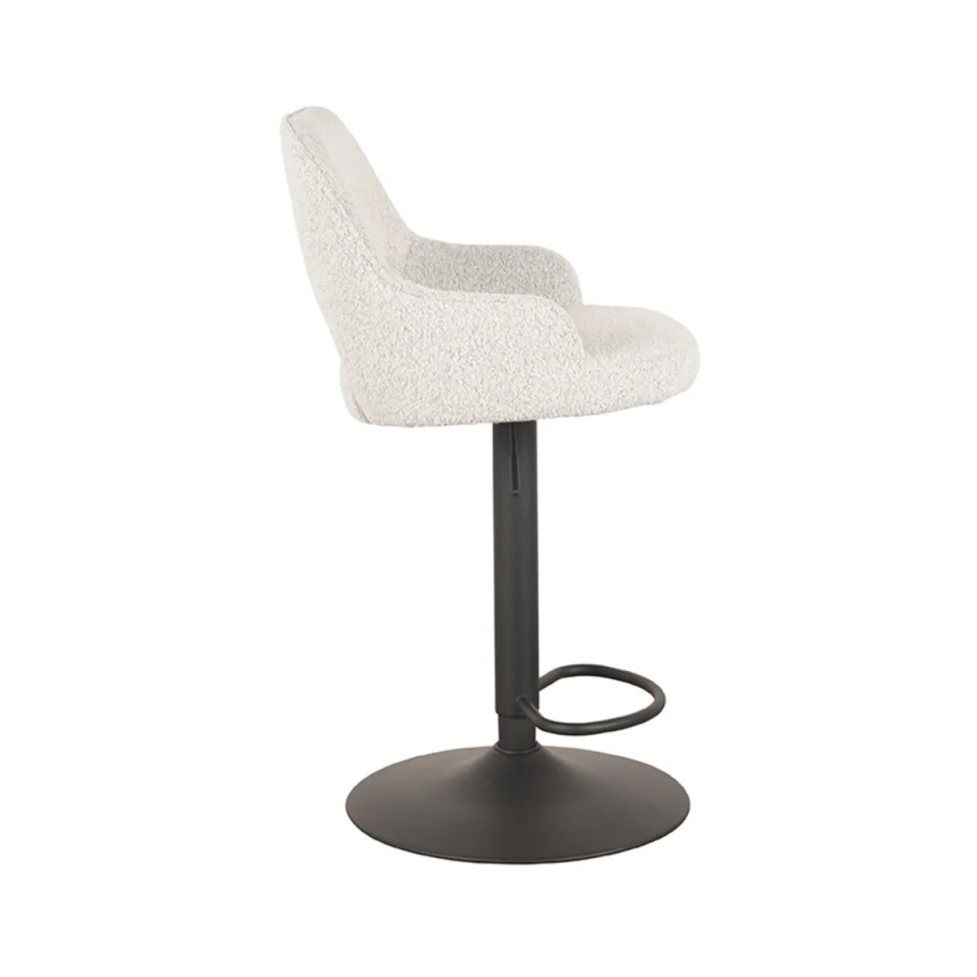 LABEL51 Barkruk Fer Wit Bouclé