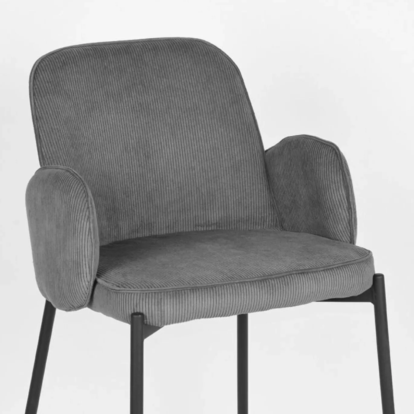 LABEL51 Barkruk Jari Grijs Ribcord