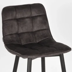 LABEL51 Barkruk Jelt Antraciet Velours