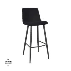 LABEL51 Barkruk Jep Zwart Teddy Zithoogte 78
