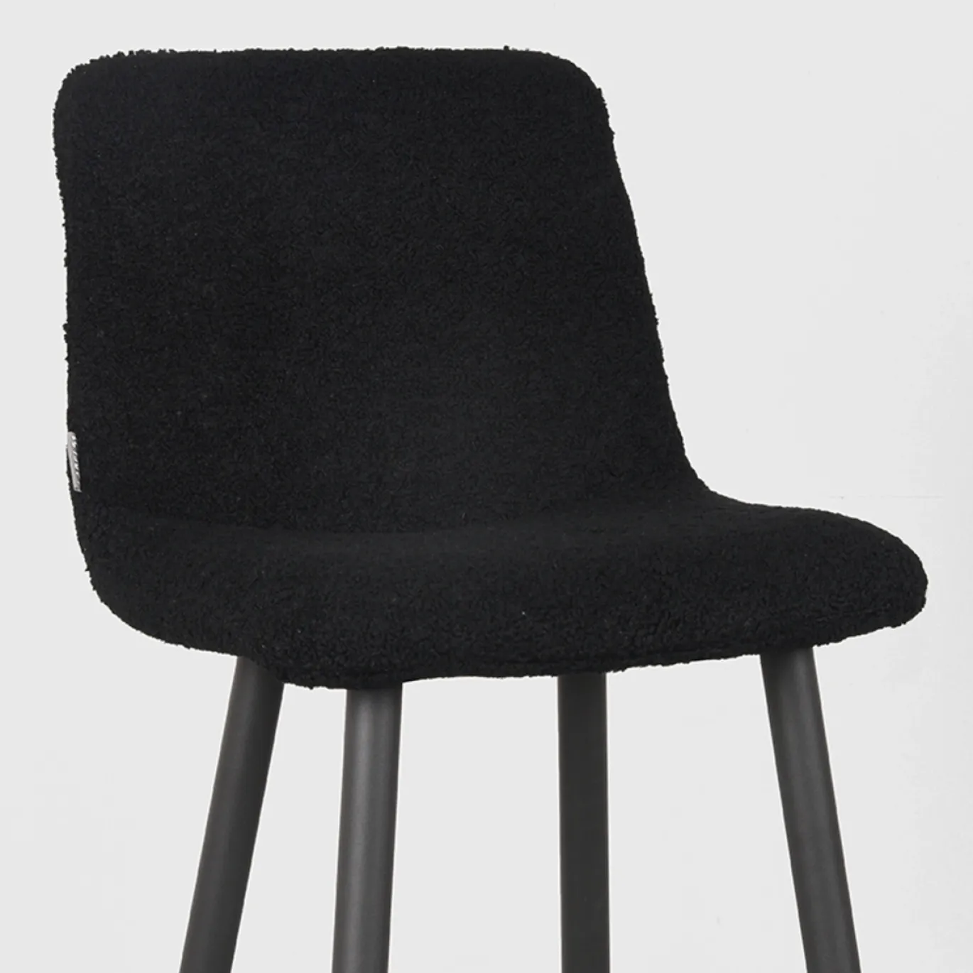 LABEL51 Barkruk Jep Zwart Teddy Zithoogte 78