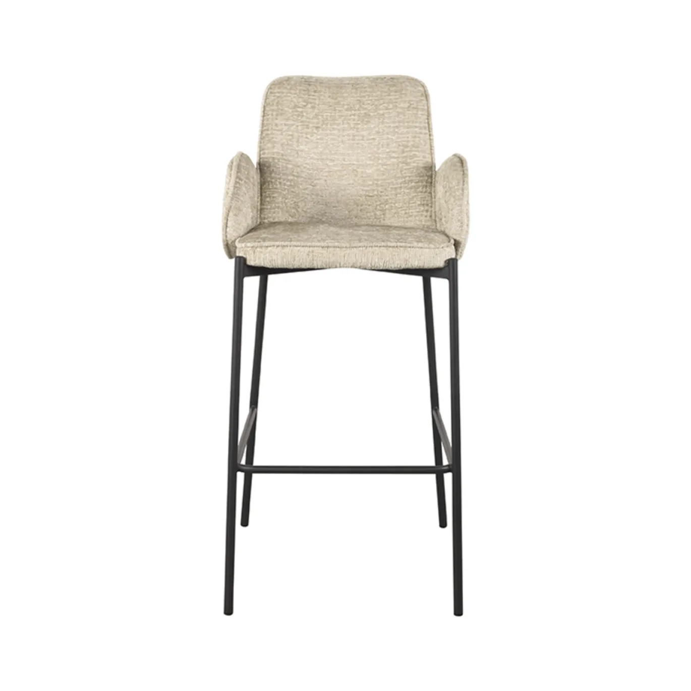 LABEL51 Barkruk Joni Beige Fluweel Zithoogte 78cm