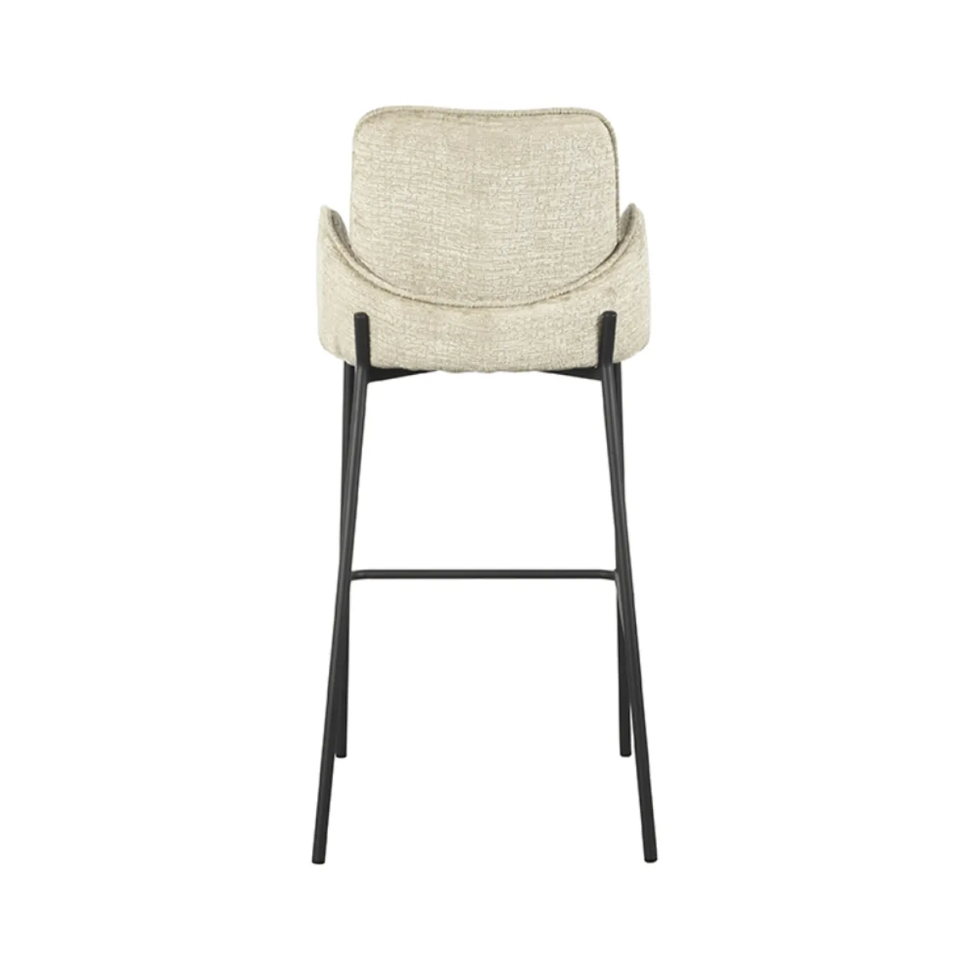 LABEL51 Barkruk Joni Beige Fluweel Zithoogte 78cm