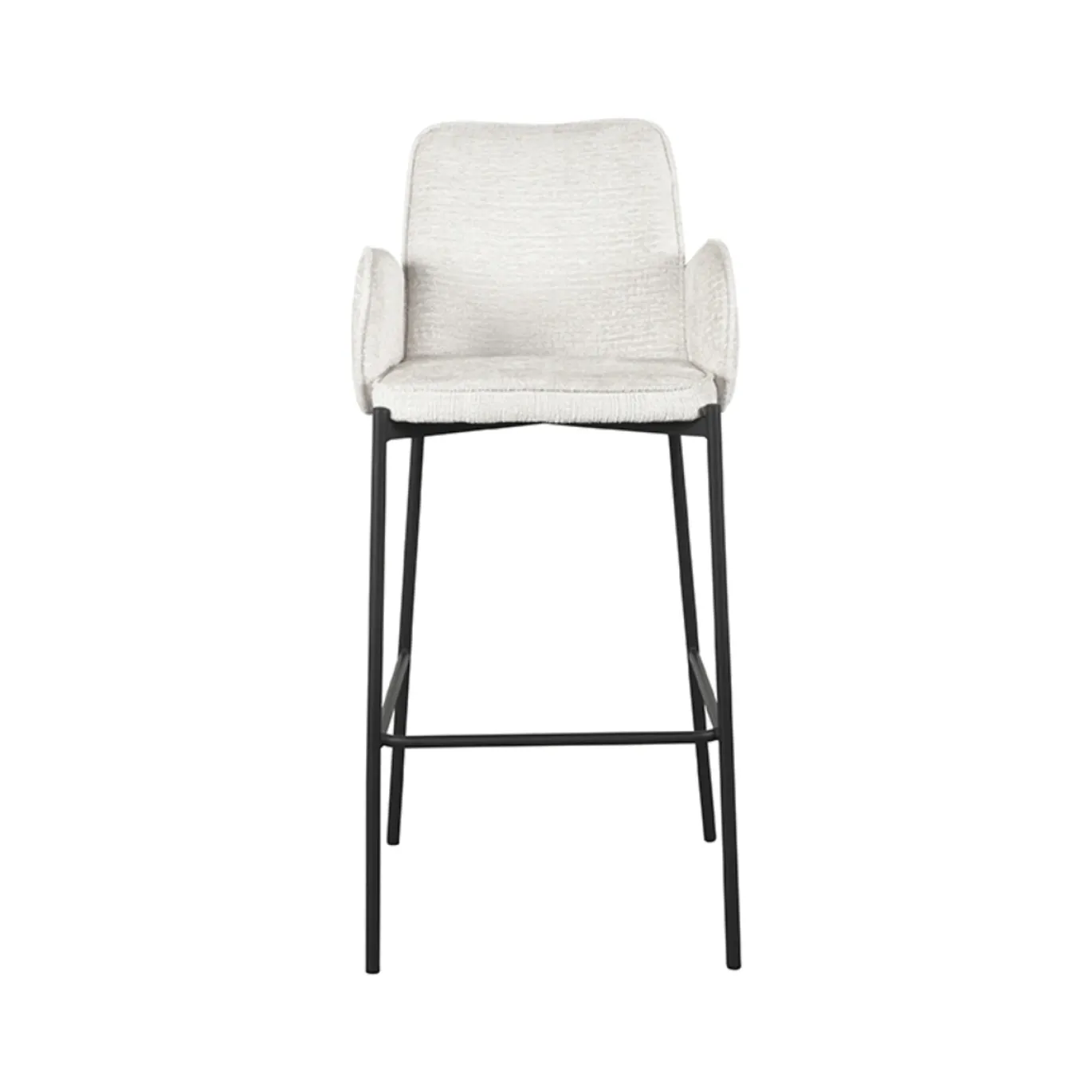 LABEL51 Barkruk Joni Crème Fluweel Zithoogte 78cm