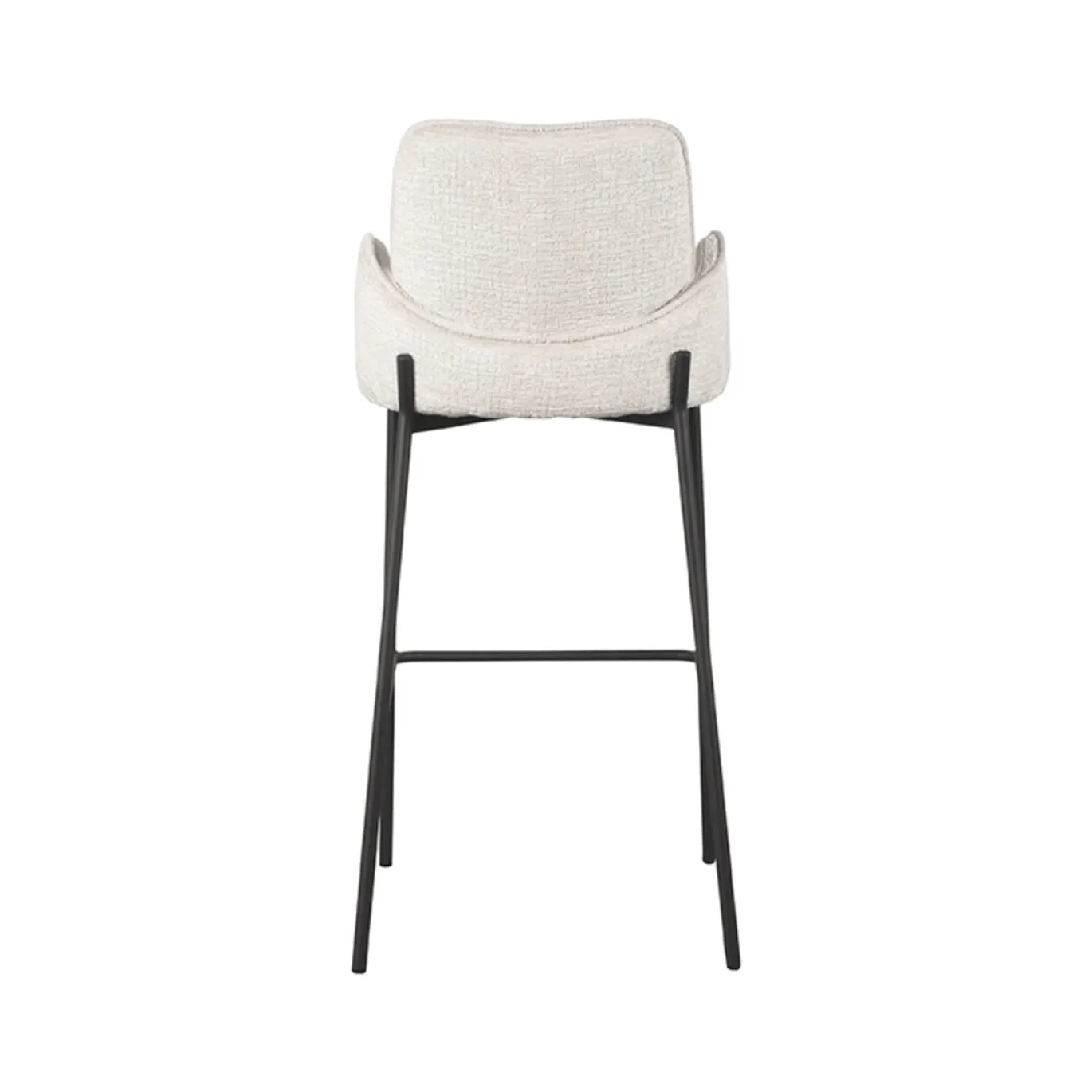 LABEL51 Barkruk Joni Crème Fluweel Zithoogte 78cm