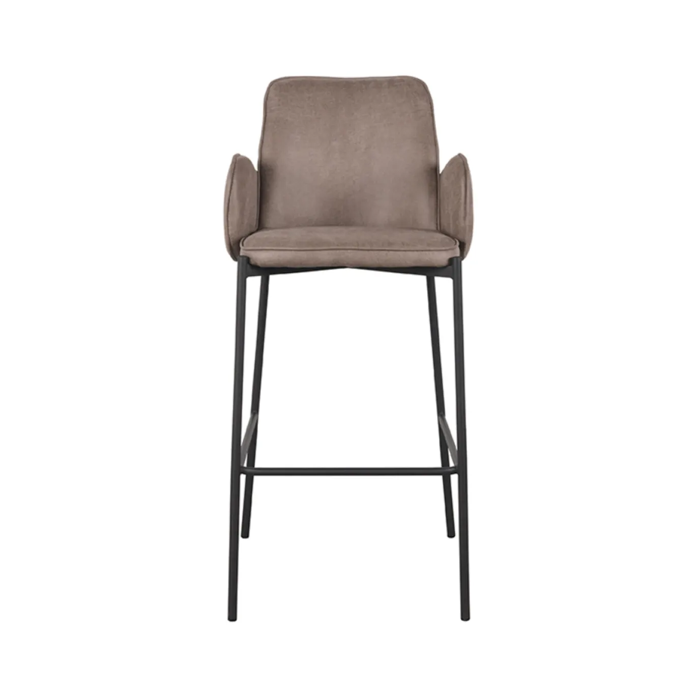 LABEL51 Barkruk Joni Taupe Micro Suède Zithoogte 78cm