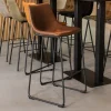 LABEL51 Barkruk Risto PU-Leer Bruin