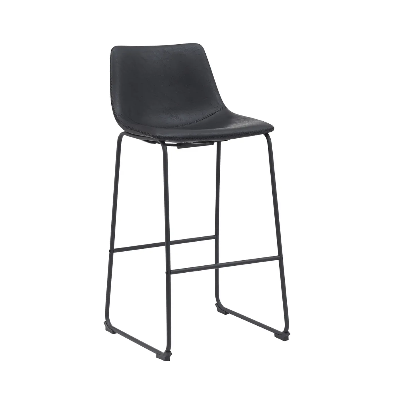 LABEL51 Barkruk Risto PU-Leer Zwart