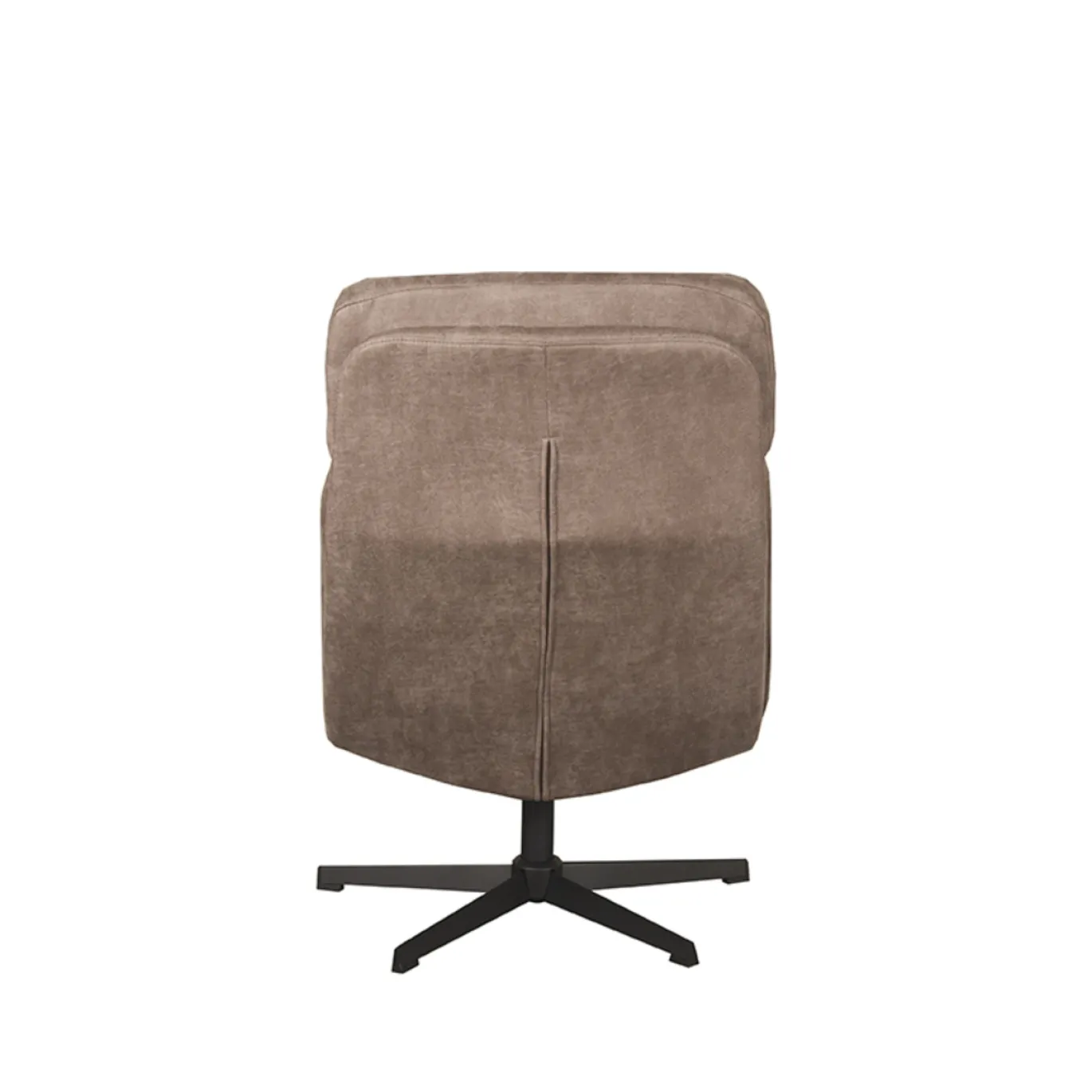 LABEL51 Draaifauteuil Alvar Taupe Micro Suede Incl. Hocker