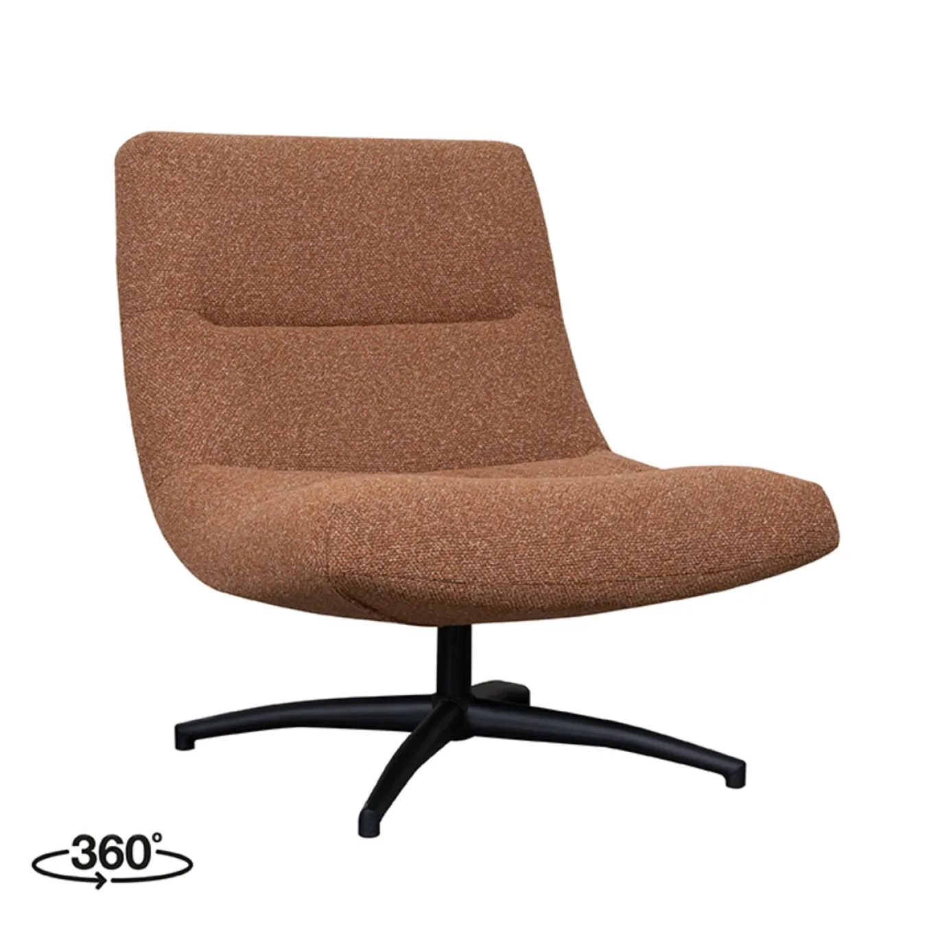LABEL51 Draaifauteuil Calix Bouclé Koraal