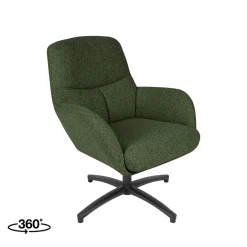 LABEL51 Draaifauteuil Chill Zone Bouclé Forest/Zwart