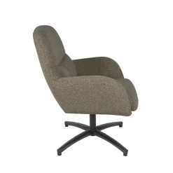 LABEL51 Draaifauteuil Chill Zone Bouclé Mushroom/Zwart