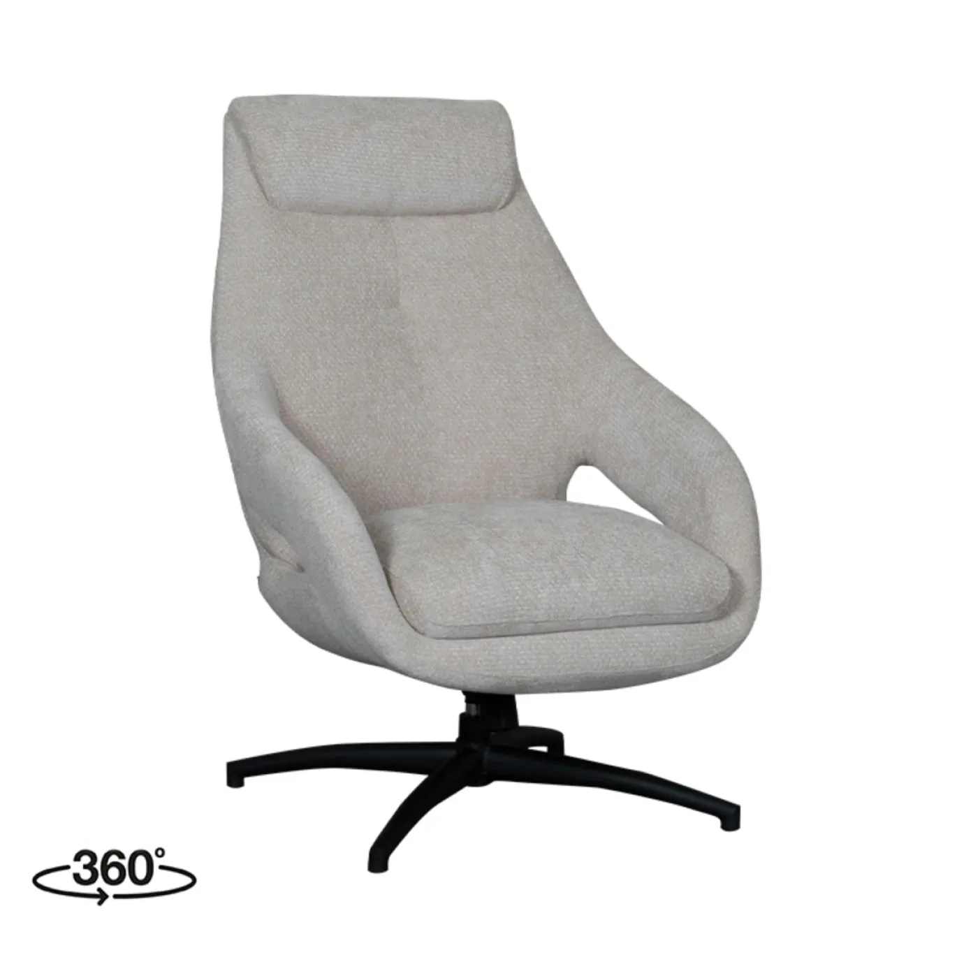 LABEL51 Draaifauteuil Maxwell Elite Naturel