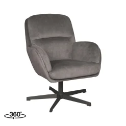 LABEL51 Draaifauteuil Moss Antraciet Cosmo