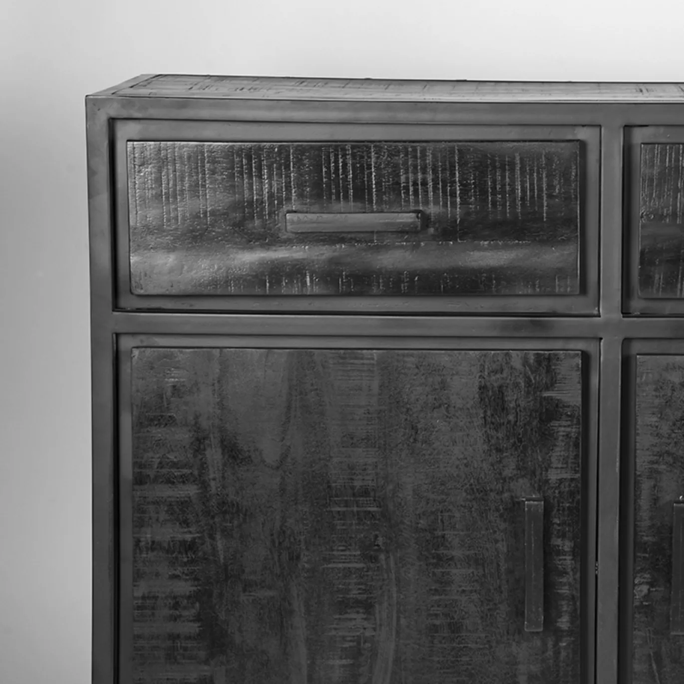 LABEL51 Dressoir Chili Zwart Mangohout