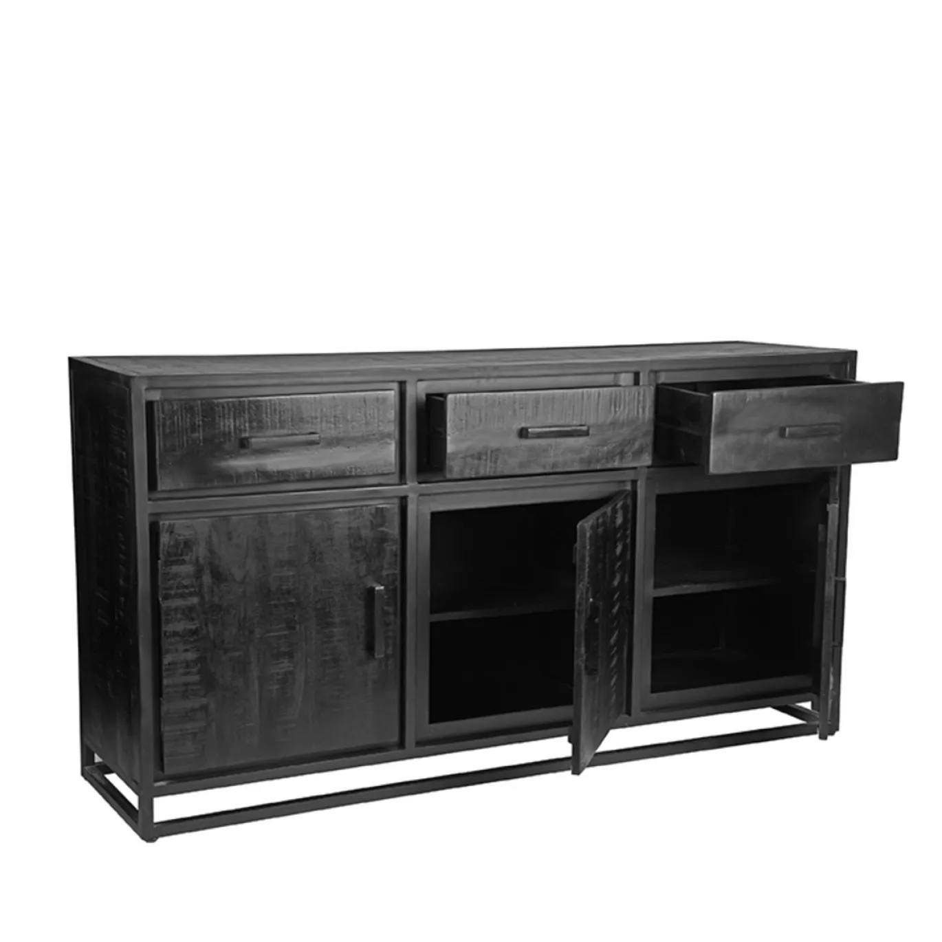 LABEL51 Dressoir Chili Zwart Mangohout