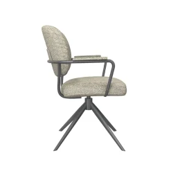 LABEL51 Eetkamerstoel Basel Bouclé Naturel/Zwart