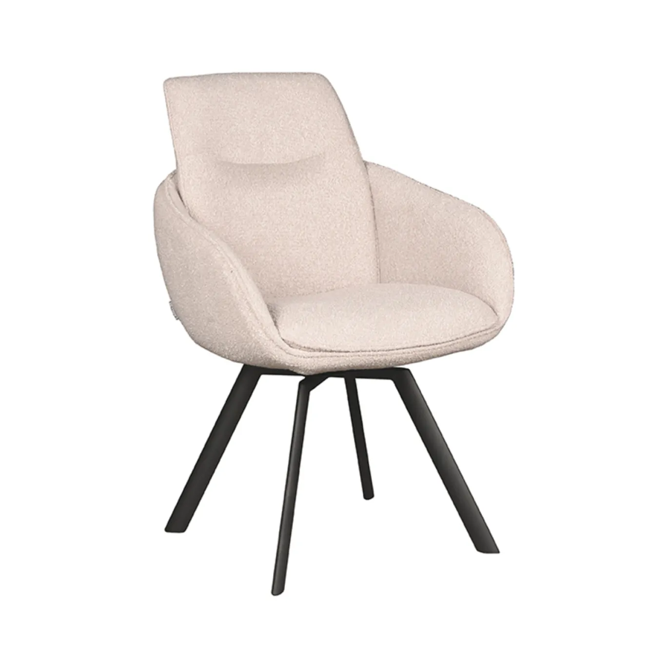 LABEL51 Eetkamerstoel Beauty Naturel Bouclé