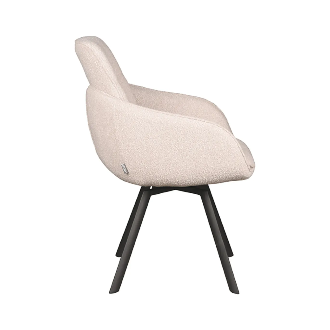 LABEL51 Eetkamerstoel Beauty Naturel Bouclé