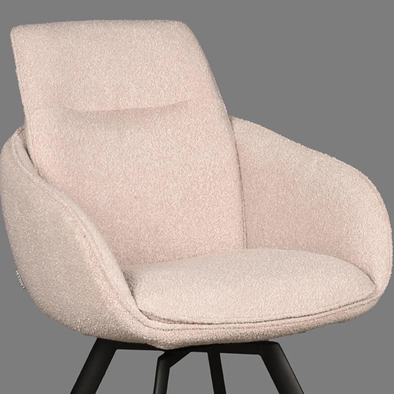 LABEL51 Eetkamerstoel Beauty Naturel Bouclé