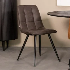 LABEL51 Eetkamerstoel Bistro Micro Suède Antraciet