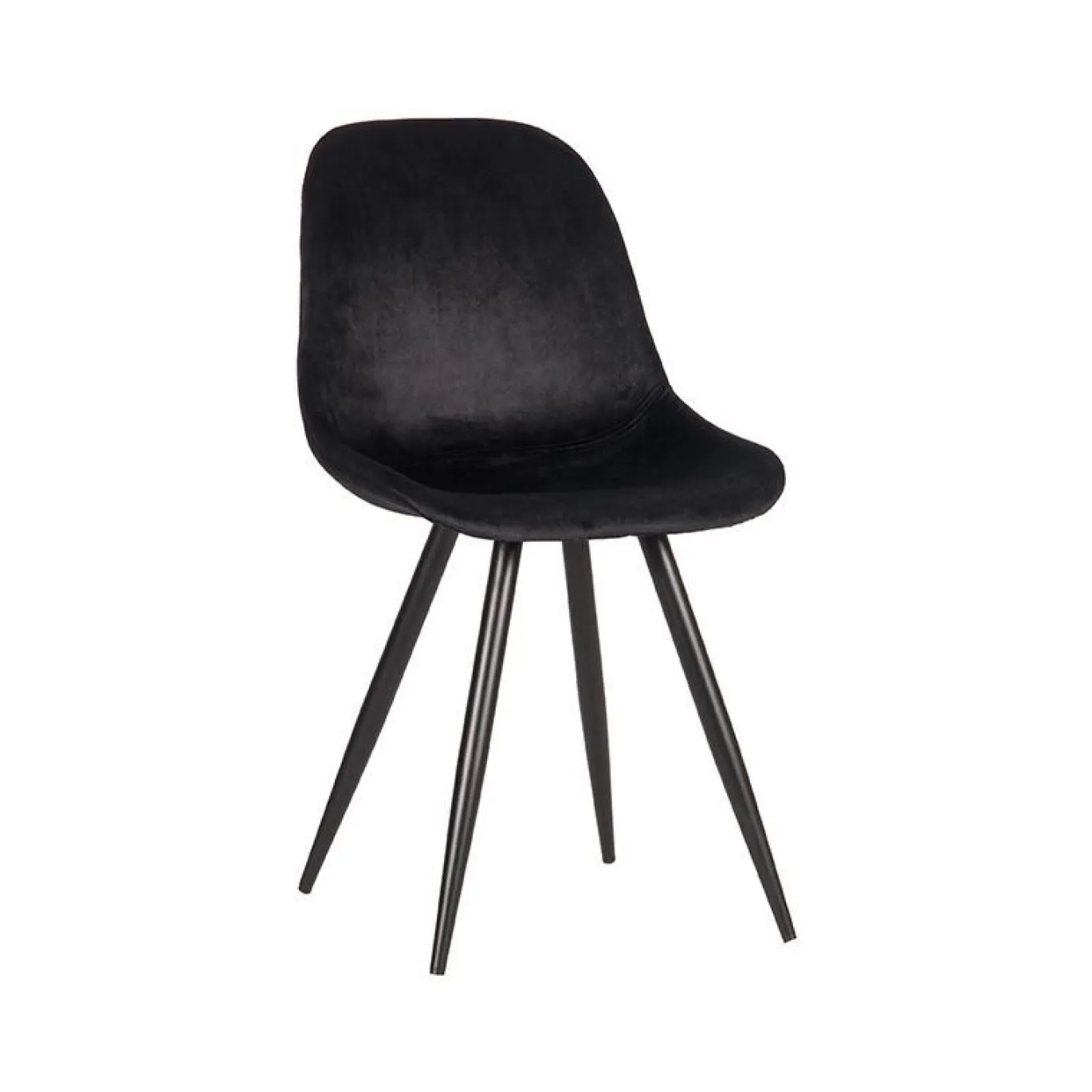 Label51 Eetkamerstoel Capri Zwart Velvet