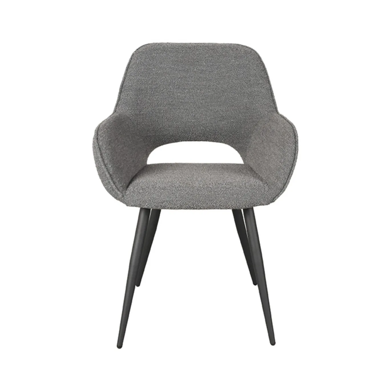 LABEL51 Eetkamerstoel Fer Grijs Bouclé