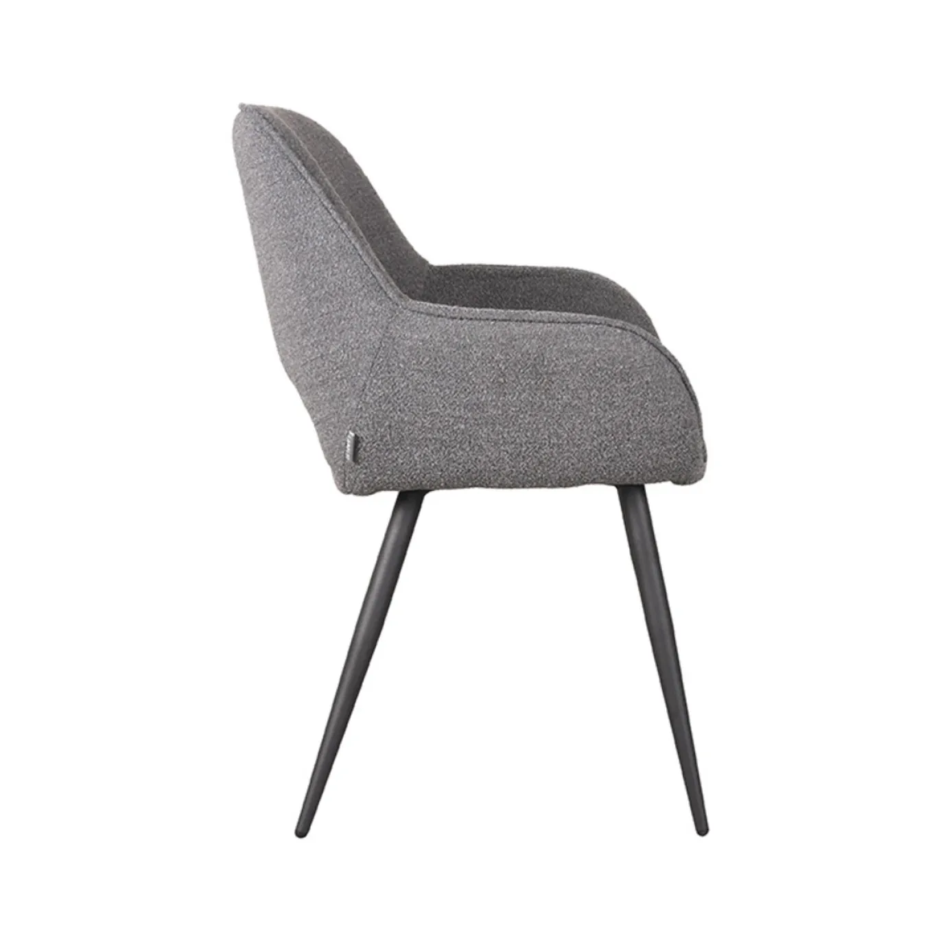 LABEL51 Eetkamerstoel Fer Grijs Bouclé