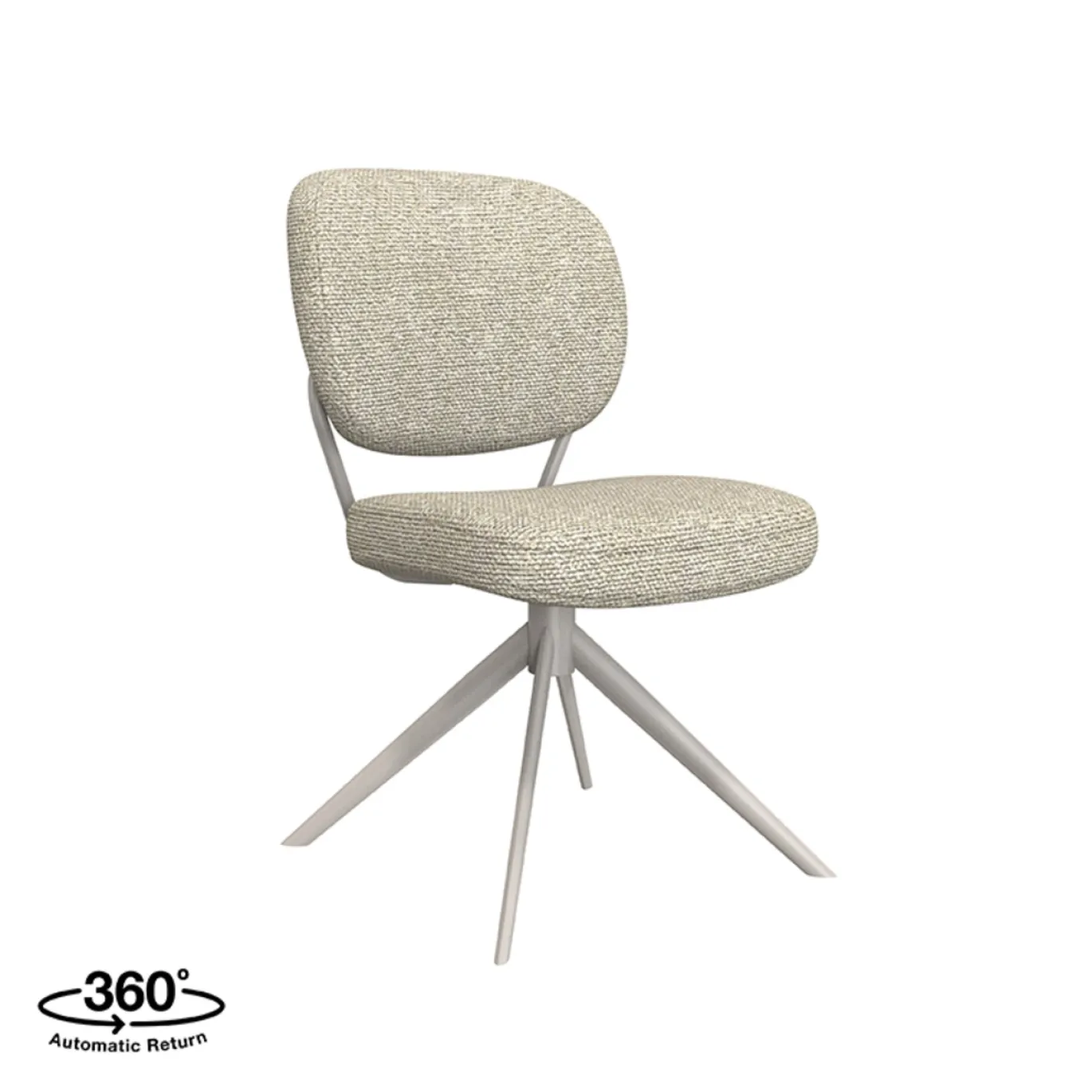 LABEL51 Eetkamerstoel Geneva Bouclé Naturel/Taupe