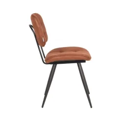 LABEL51 Eetkamerstoel Gus Cognac Microfiber